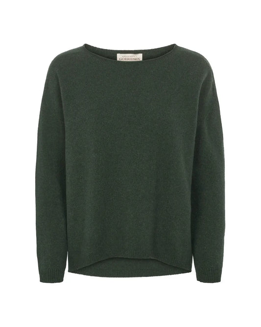 Leda Wool Sweater, Moss, Gorridsen
