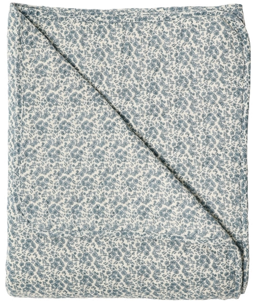 Quiltet plaid (140x180 cm) - blue flower