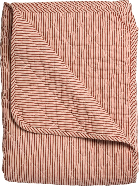 Quiltet plaid (140x180 cm) - Stribet Rød