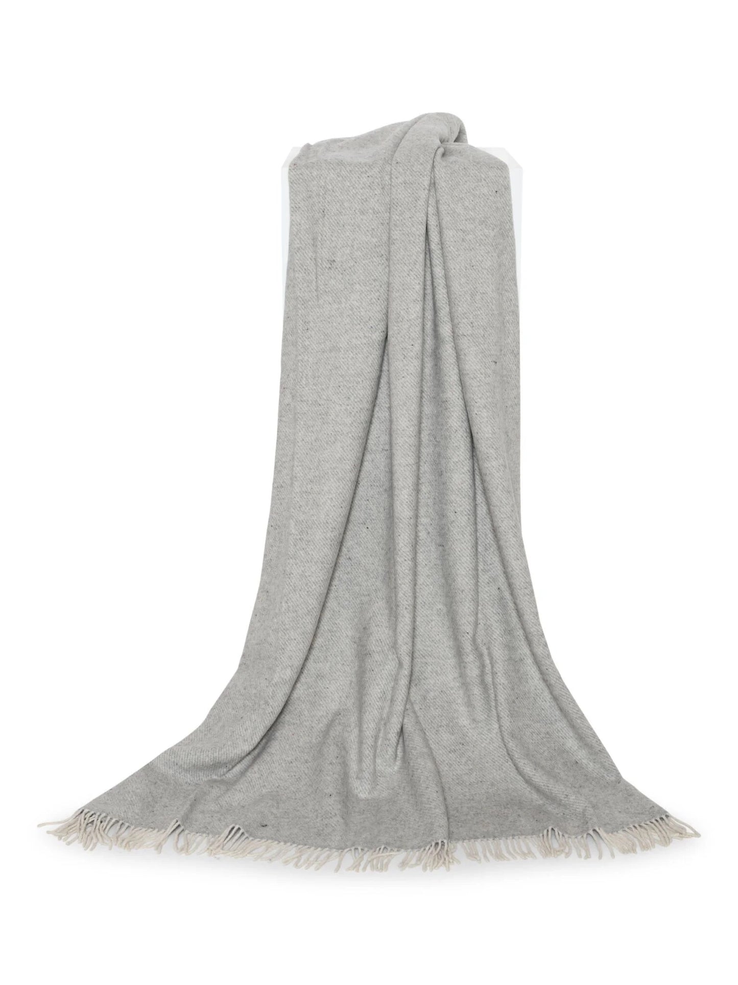 Uldplaid (silver grey) - recycle wool