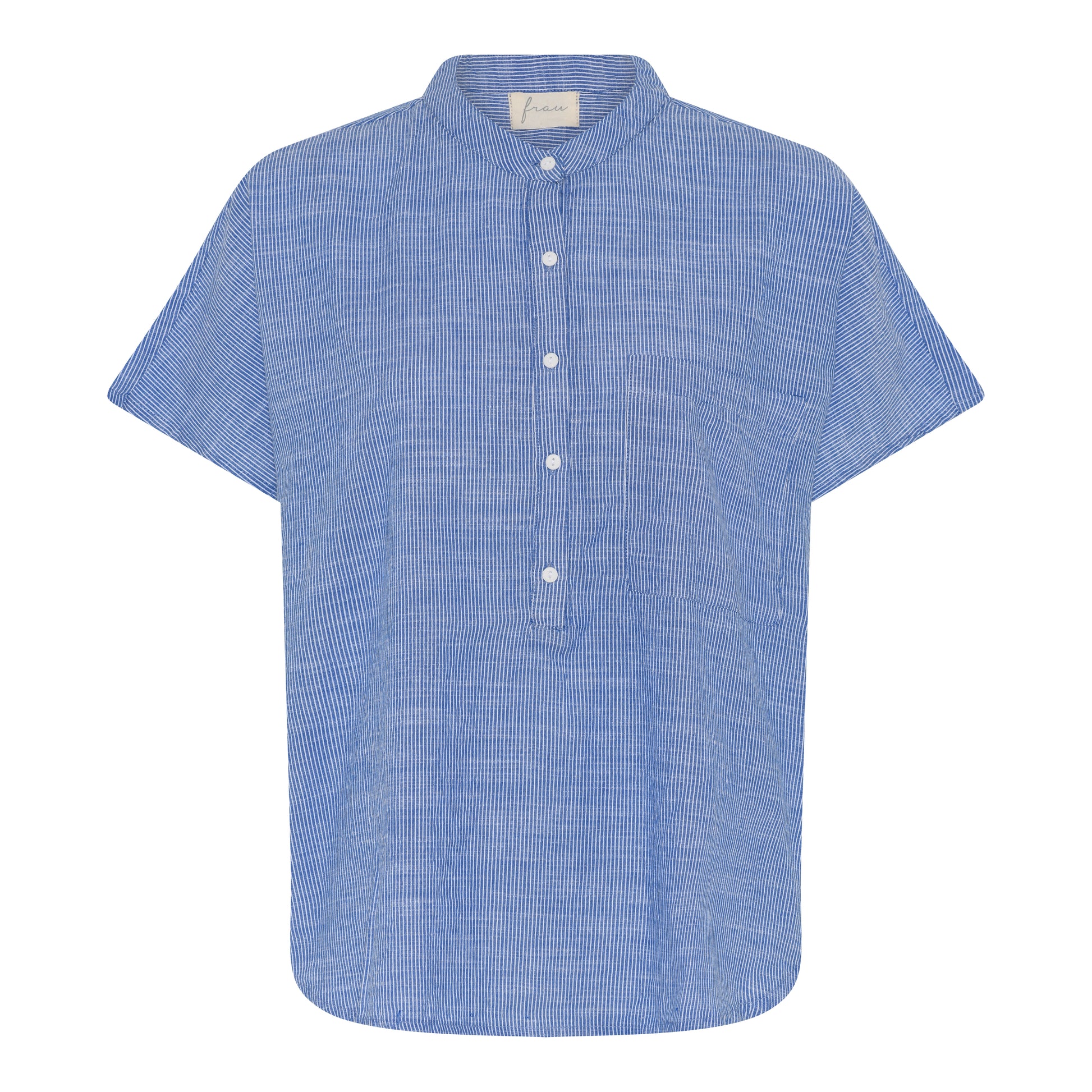 Kortærmet skjorte Medium blue stripe