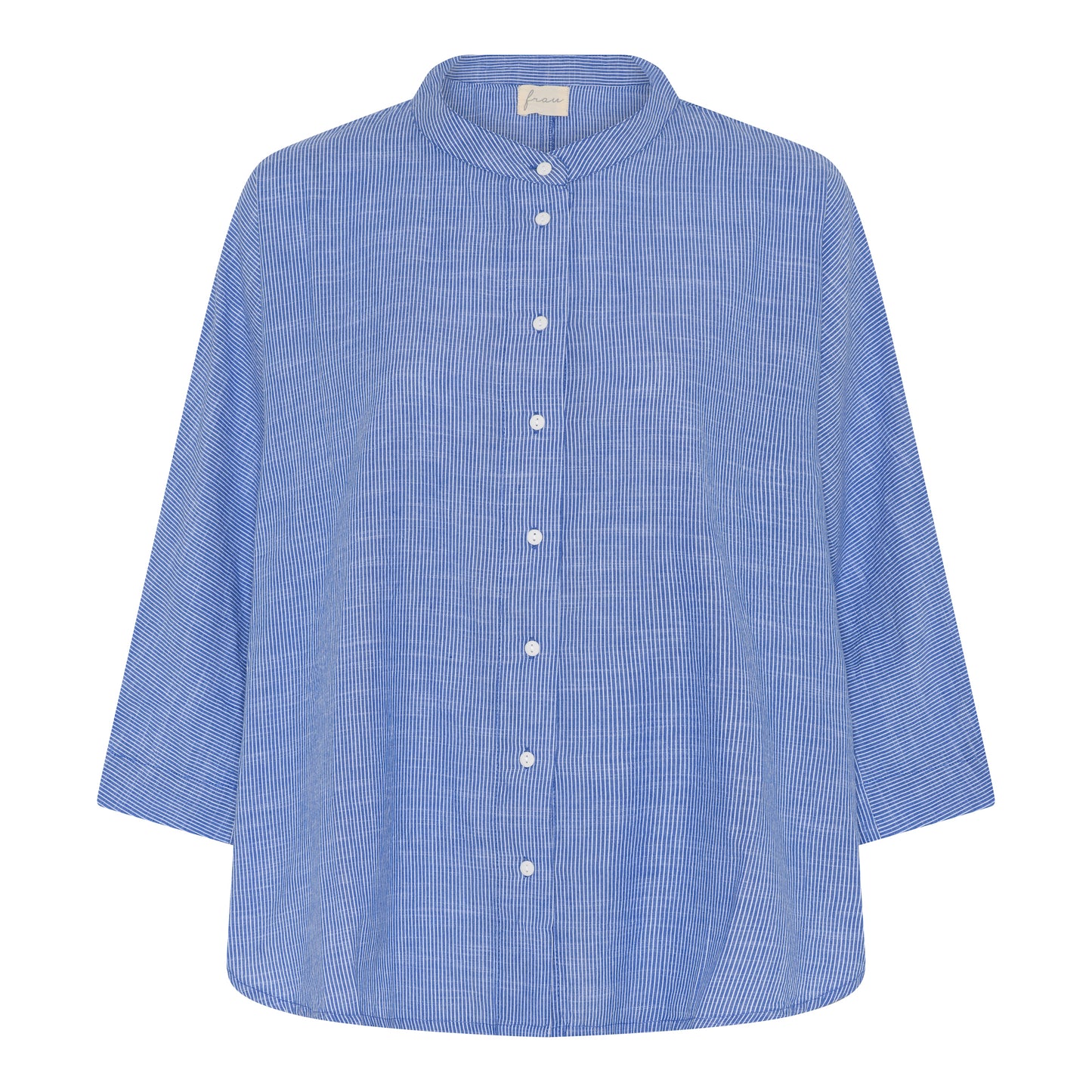 Seoul Short Shirt Medium blue stripe