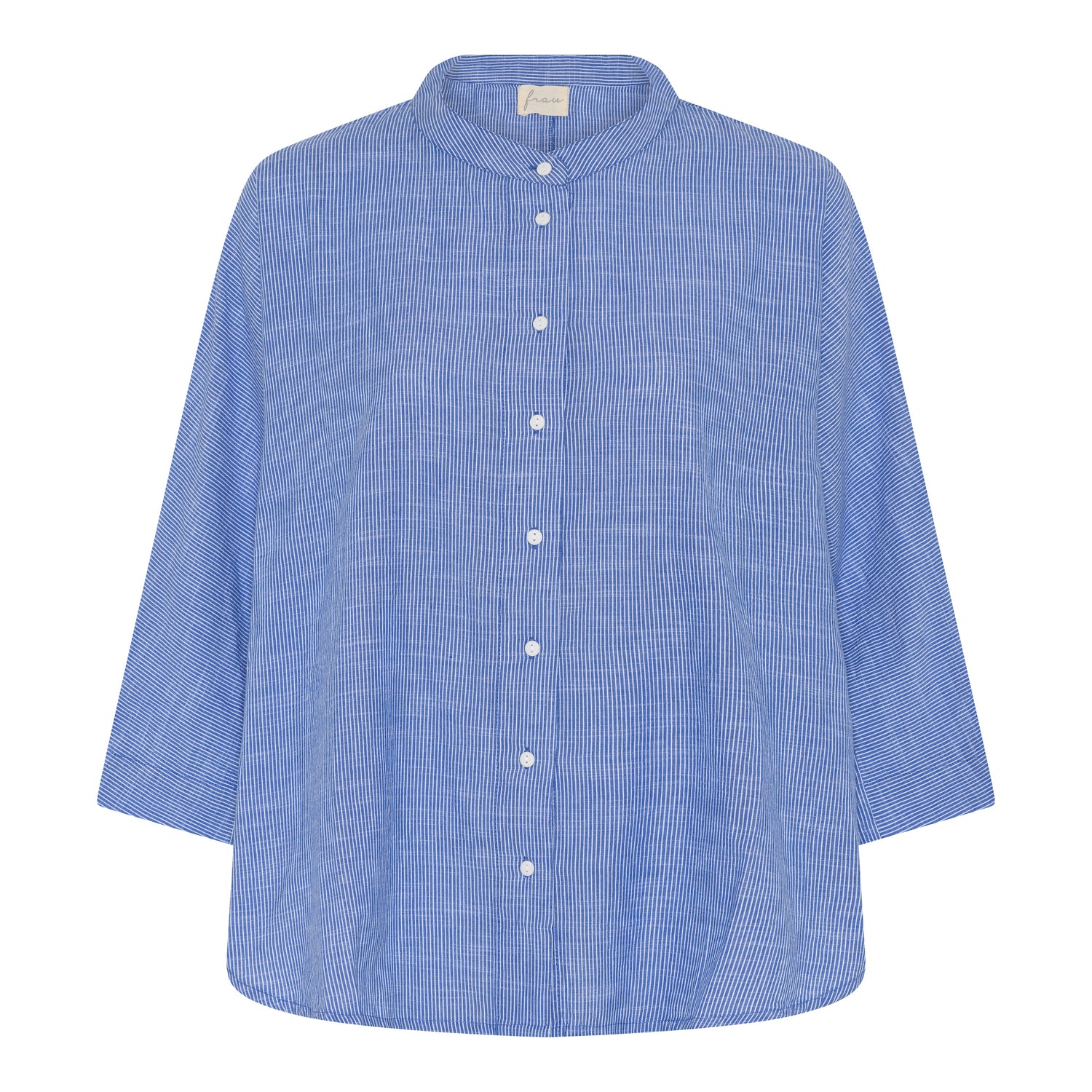 Seoul Short Shirt Medium blue stripe