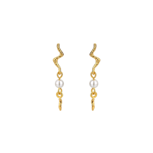 Aquarius Earrings / Gold Plated