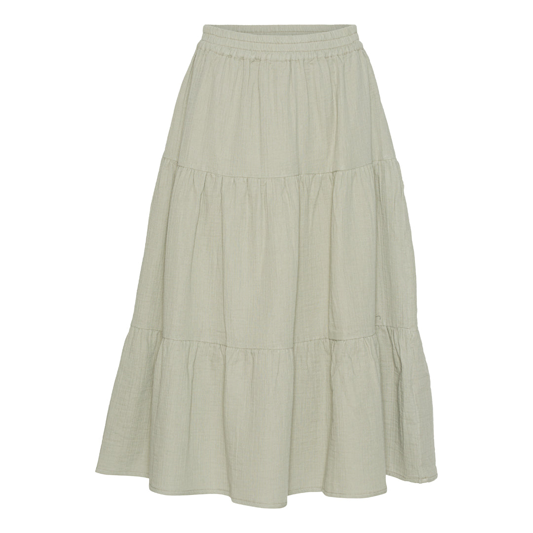 Iris Layered Skirt Vetiver Basic Apparel