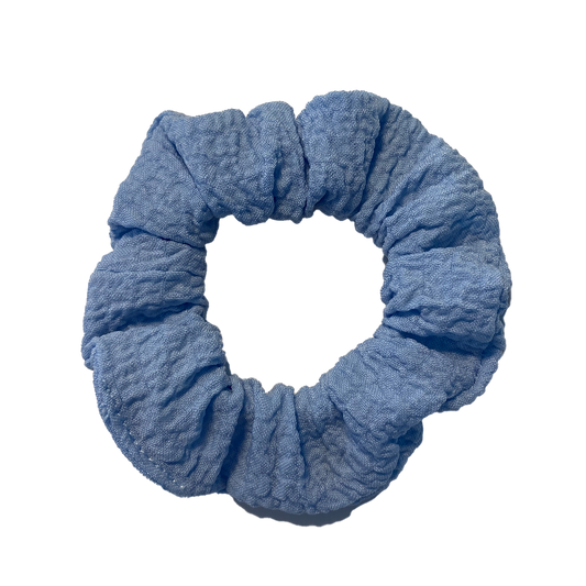 Blå scrunchie