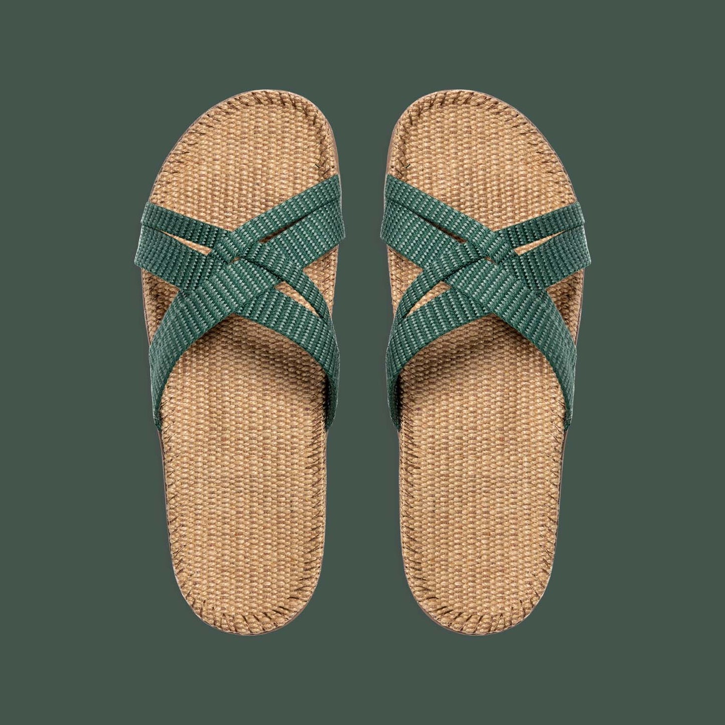 Grøn jute sandal