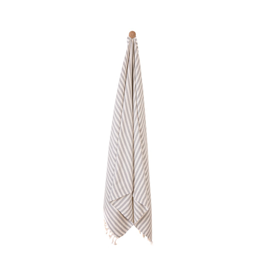 Stripe håndklæde (grå)