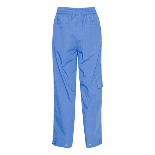 Blå bomulds cargo bukser