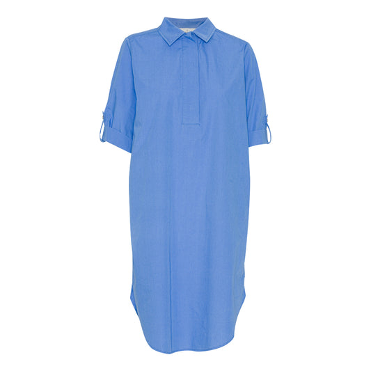 Økologisk bomulds kjole blå