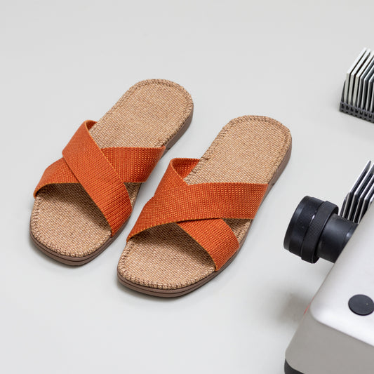 Orange Jutesandal