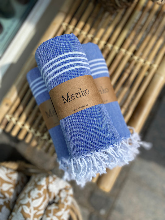 Retro håndklæde (blå)