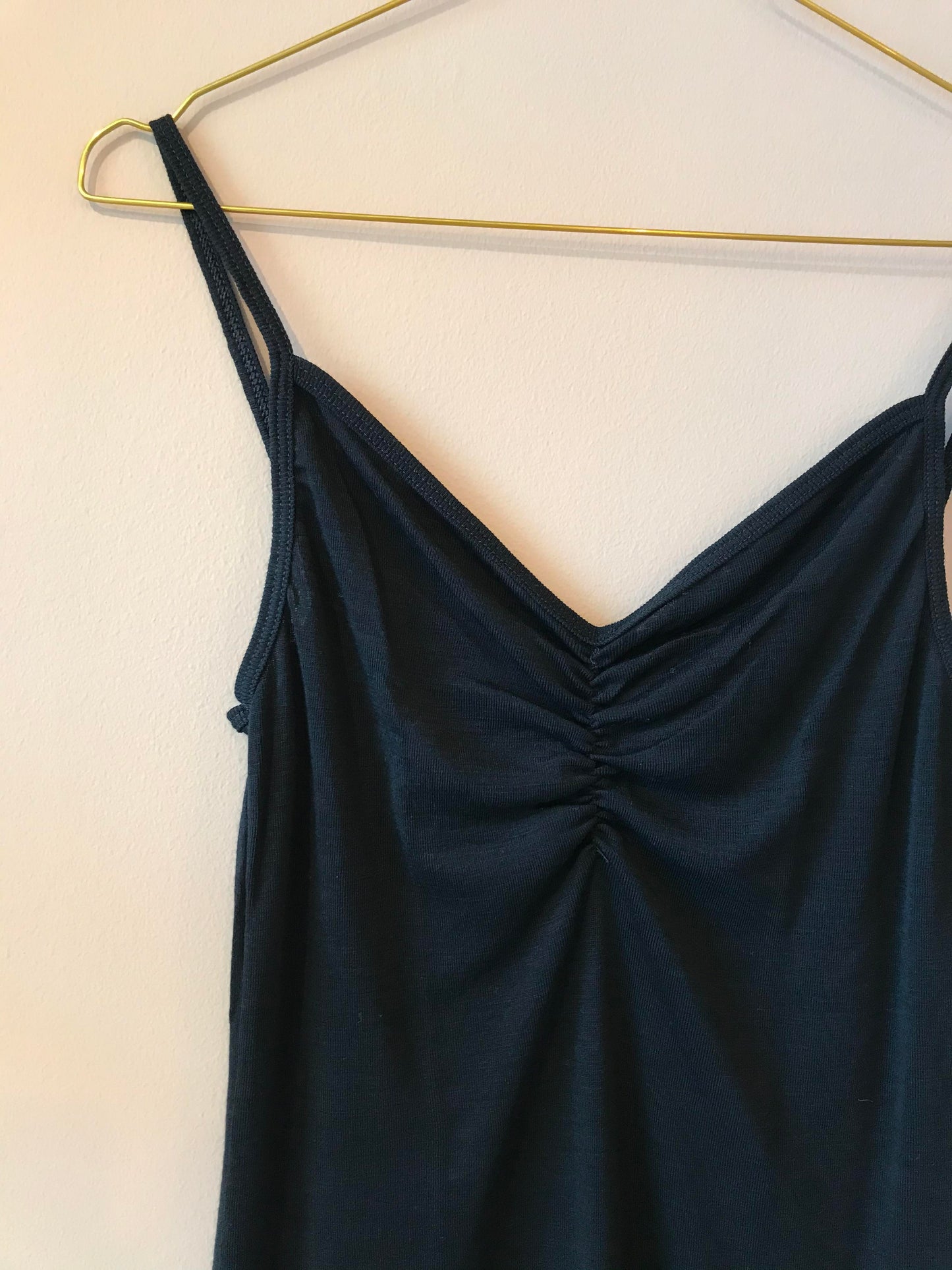 Strop top (black) wool/silk