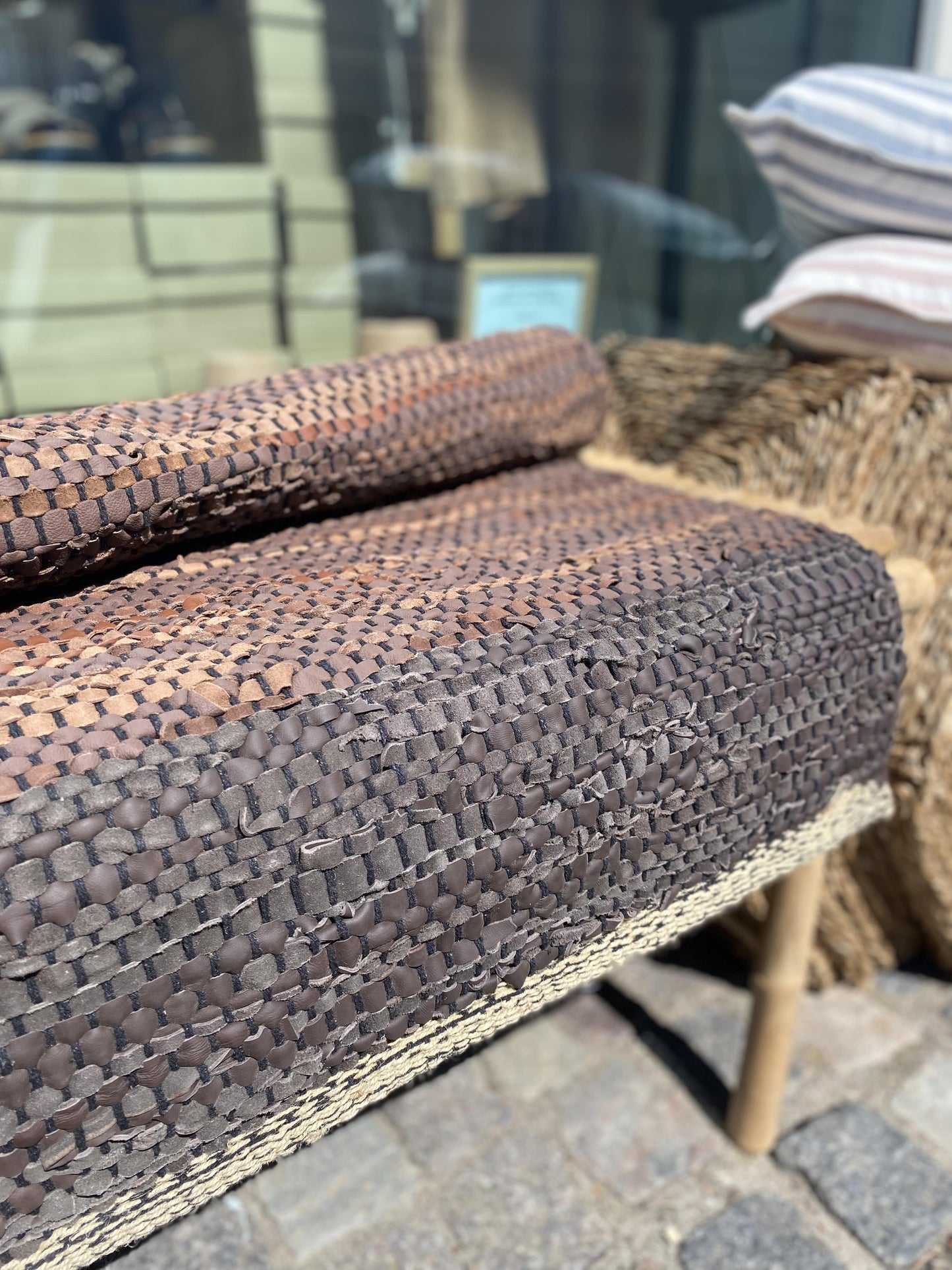 Tæppe i læder (70x140 cm)