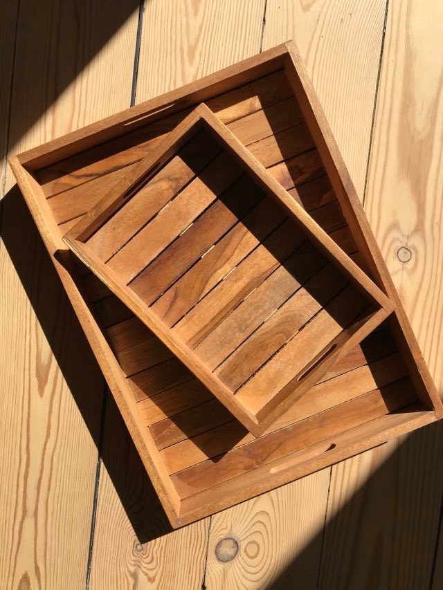 Teak bakke (lille)